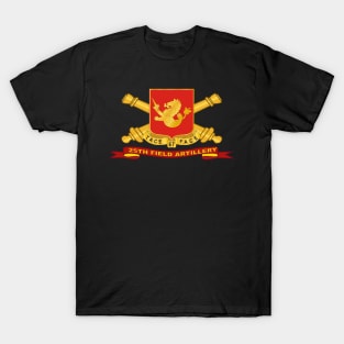 25th Field Artillery w Br - Ribbon T-Shirt